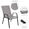 Flash Furniture 5PC Patio Set-31.5RD Glass Table, 4 Gray Chairs TLH-0702303C-GY-GG - alternate 6